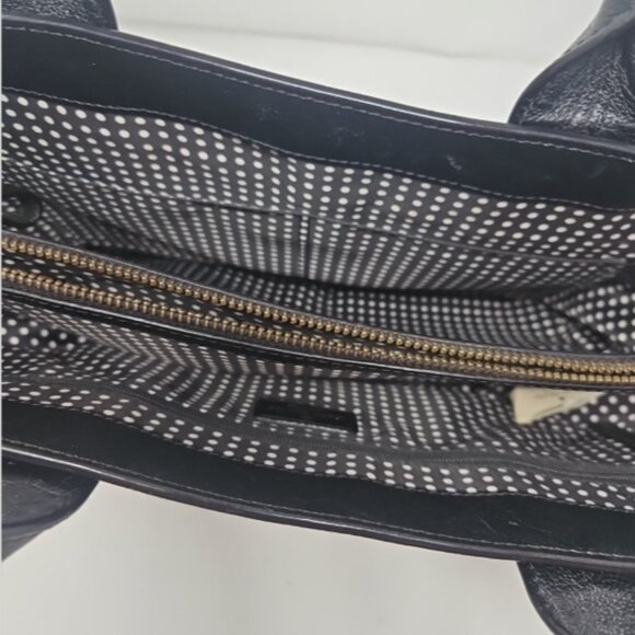 Kate Spade Black Leather Harrison Elena Bow Top Handle Shoulder Purse Bag duster - Picture 12 of 12